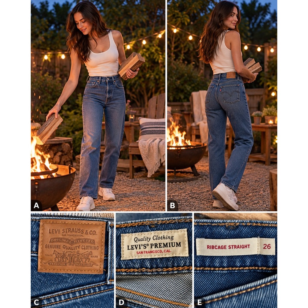 Levi's Women's Straight Leg Jeans - Classic Blue Denim
